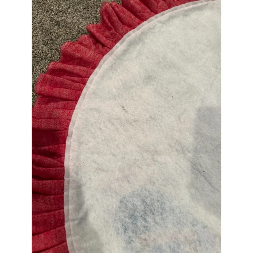Vintage Christmas Tree Skirt Santa Toys 44